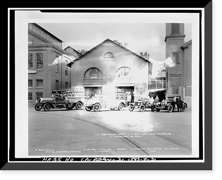 Mare Island Naval Shipyard, Firehouse, Vallejo, Solano County, CA - 31, Vintage Print