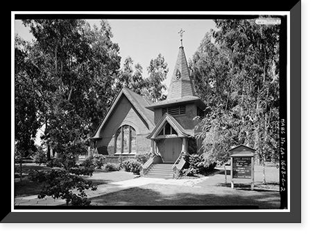 Historic Framed Print, Mare Island Naval Shipyard, St. Peter's Chapel, Walnut Street & Cedar Parkway, Vallejo, Solano County, CA - 2,  17-7/8" x 21-7/8"