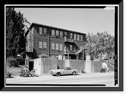 Historic Framed Print, Mare Island Naval Shipyard, Old Administrative Offices, Eighth Street, north side between Railroad Avenue, Vallejo, Solano County, CA,  17-7/8" x 21-7/8"