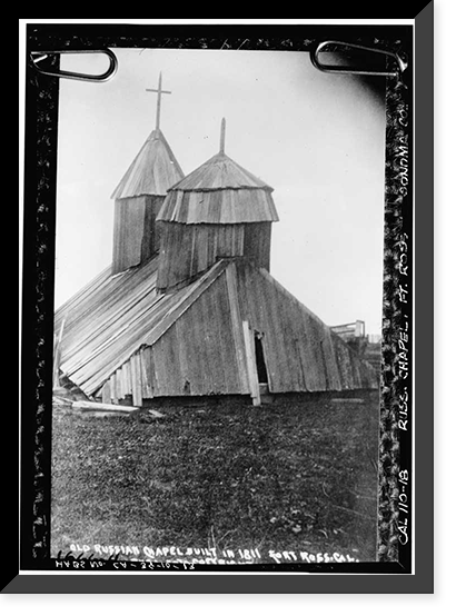 Fort Ross, Russian Chapel, Fort Ross, Sonoma County, CA - 8, Vintage Wall Art