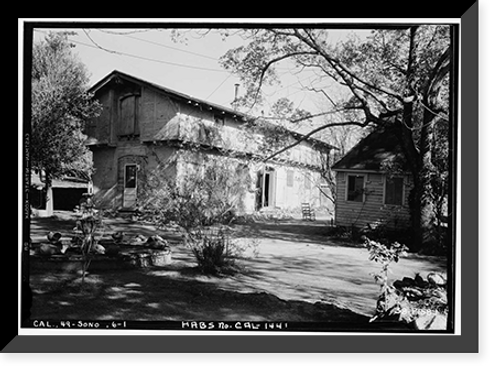 Historic Framed Print, Vallejo Chalet, Sonoma, Sonoma County, CA,  17-7/8" x 21-7/8"