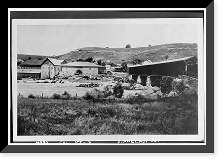Covered Bridge, Spanning Stanislaus River at Tulloch Mill, Knights Ferry, Stanislaus County, CA, Vintage Wall Art