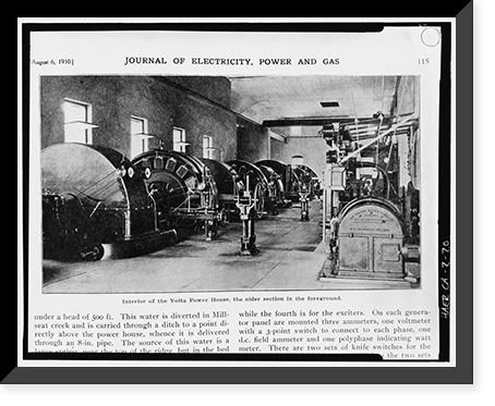 Battle Creek Hydroelectric System, Battle Creek & Tributaries, Red Bluff vicinity, Tehama County, CA - 20, Antique Print