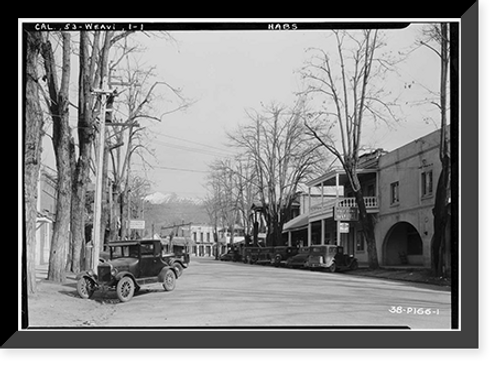 Historic Framed Print, Weaverville, General View, Weaverville, Trinity County, CA,  17-7/8" x 21-7/8"