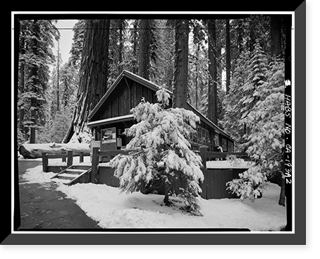 Giant Forest Lodge Historic District, Registration Building, Three Rivers vicinity, Tulare County, CA - 2, Historic Print