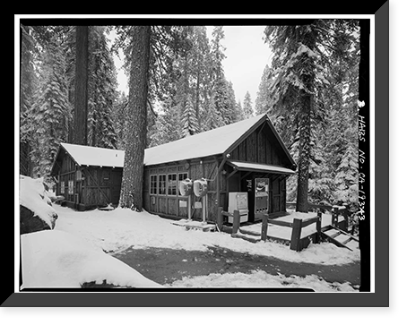 Giant Forest Lodge Historic District, Registration Building, Three Rivers vicinity, Tulare County, CA - 3, Historic Print