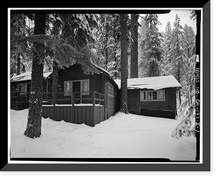 Giant Forest Lodge Historic District, Cabin No. 7, Three Rivers vicinity, Tulare County, CA, Antique Print