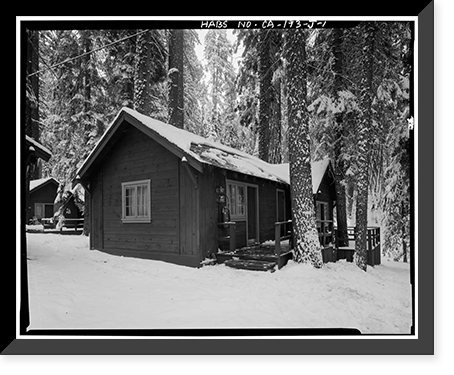 Giant Forest Lodge Historic District, Cabin No. 8, Three Rivers vicinity, Tulare County, CA, Vintage Print