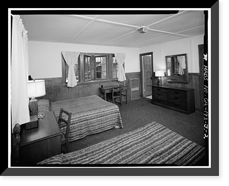Giant Forest Lodge Historic District, Cabin No. 8, Three Rivers vicinity, Tulare County, CA - 2, Vintage Print