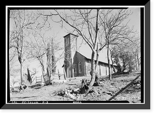 Historic Framed Print, St. Anne's Church, Church Street, Columbia, Tuolumne County, CA - 3,  17-7/8" x 21-7/8"