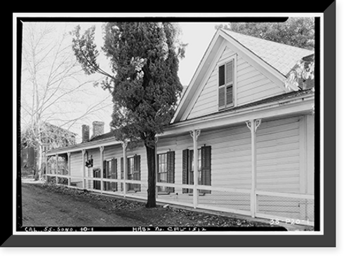 Historic Framed Print, Thomas Leonard House, Sonora, Tuolumne County, CA,  17-7/8" x 21-7/8"