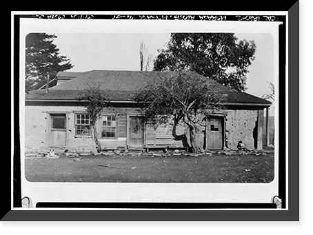 Historic Framed Print, Jose Joaquin Moraga Adobe, Moraga, Contra Costa County, CA - 2,  17-7/8" x 21-7/8"