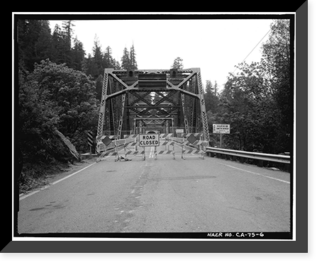 Smith River Bridge, CA State Highway 199 Spanning Smith River, Crescent City vicinity, Del Norte County, CA - 6 Classic, Vintage Wall Art