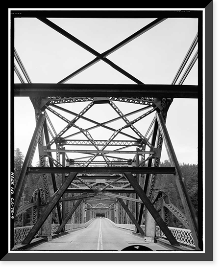 Smith River Bridge, CA State Highway 199 Spanning Smith River, Crescent City vicinity, Del Norte County, CA - 9 Classic, Antique Wall Art