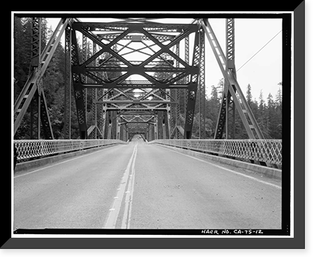 Smith River Bridge, CA State Highway 199 Spanning Smith River, Crescent City vicinity, Del Norte County, CA - 12, Vintage Poster