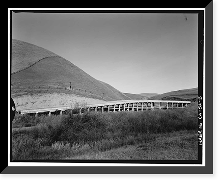 Carroll Overhead Bridge, Altamont Pass Road, Livermore vicinity, Alameda County, CA - 5, Historic Print