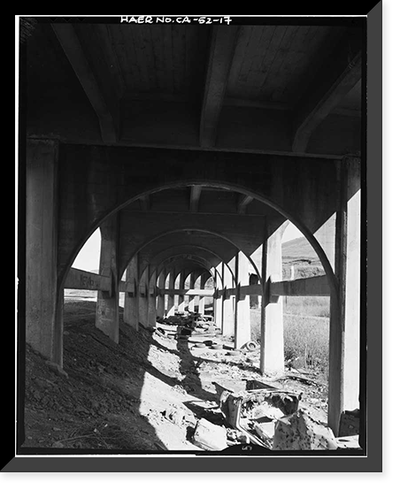 Carroll Overhead Bridge, Altamont Pass Road, Livermore vicinity, Alameda County, CA - 17, Antique Print