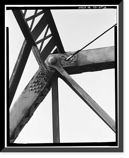 Delgany Street Railroad Bridge, Spanning Cherry Creek at Delgany Street, Denver, Denver County, CO - 6, Historic Print