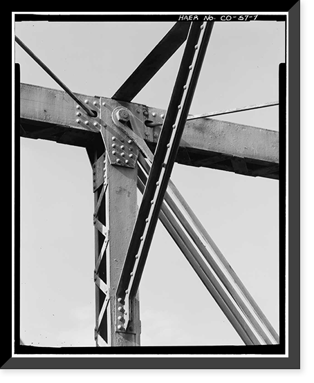 Delgany Street Railroad Bridge, Spanning Cherry Creek at Delgany Street, Denver, Denver County, CO - 7, Historic Print