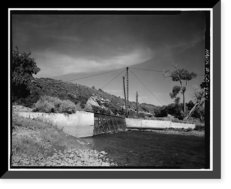 Montezuma Valley Irrigation Company System, Concrete Diversion Dam, Dolores vicinity, Montezuma County, CO, Antique Print
