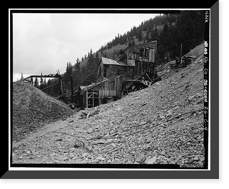 Mary Murphy Mining Complex, Mine Shaft House, Iron City (historical), Chaffee County, CO - 4 Classic, Vintage Print