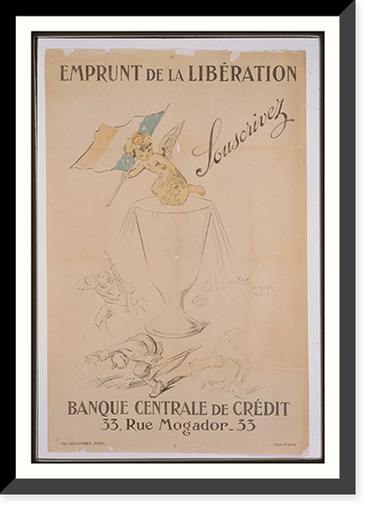 Emprunt de la Libeacuteration. Souscrivez. Banque Centrale de Creacutedit, Antique Wall Art