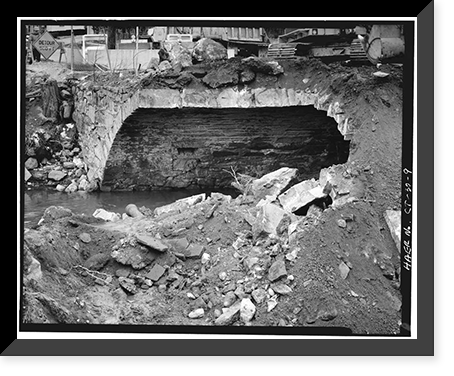 Patch Street Bridge, Spanning Kohanza Brook on Patch Street, Danbury, Fairfield County, CT - 9, Vintage Poster