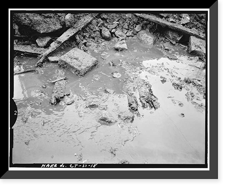 Patch Street Bridge, Spanning Kohanza Brook on Patch Street, Danbury, Fairfield County, CT - 18, Vintage Print