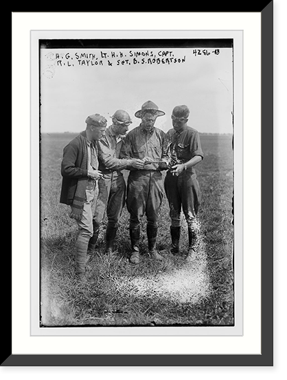 H.G. Smith, Lt. H.H. Simons, Capt. R.L. Taylor & Sgt. B.S. Robertson, Vintage Print