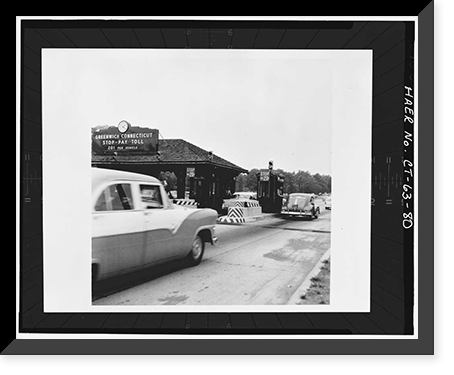 Merritt Parkway, Beginning in Greenwich & running 38 miles to Strat, Greenwich, Fairfield County, CT - 80, Antique Poster