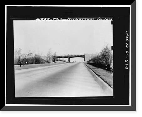 Merritt Parkway, Lake Avenue Bridge, Spanning Merritt Parkway at 4.71 mile mark, Greenwich, Fairfield County, CT - 5, Historic Print