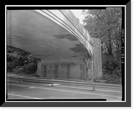 Merritt Parkway, Lapham Avenue Bridge, Spanning Merritt Parkway at State Route 165, New Canaan, Fairfield County, CT - 2, Antique Wall Art