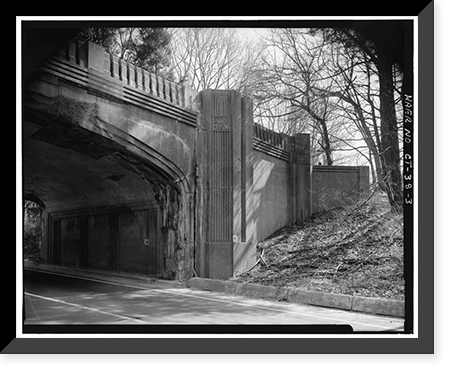 Merritt Parkway, Lapham Avenue Bridge, Spanning Merritt Parkway at State Route 165, New Canaan, Fairfield County, CT - 3, Historic Print