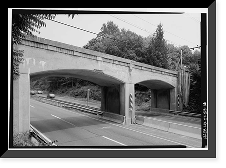 Merritt Parkway, Metro North Railroad Bridge, Spanning Merritt Parkway, New Canaan, Fairfield County, CT, Historic Print