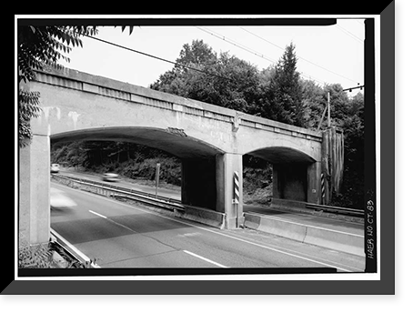 Merritt Parkway, Metro North Railroad Bridge, Spanning Merritt Parkway, New Canaan, Fairfield County, CT - 2, Vintage Print