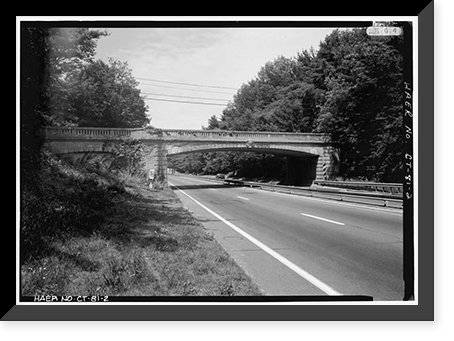 Merritt Parkway, Ponus Ridge Road Bridge, Spanning Merritt Parkway, New Canaan, Fairfield County, CT - 2, Historic Print