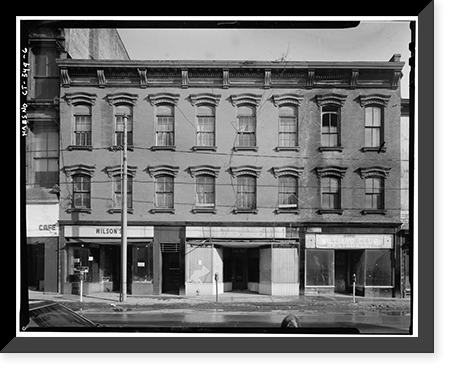 Historic Framed Print, South Main Street, Block 43 (Commercial Buildings), South Main & Washington Streets, South Norwalk, Fairfield County, CT - 6,  17-7/8" x 21-7/8"