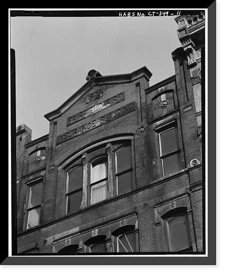 Historic Framed Print, South Main Street, Block 43 (Commercial Buildings), South Main & Washington Streets, South Norwalk, Fairfield County, CT - 11,  17-7/8" x 21-7/8"