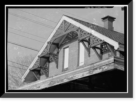 New York, New Haven & Hartford Railroad Station, Railroad Place, Southport, Fairfield County, CT - 4, Antique Print