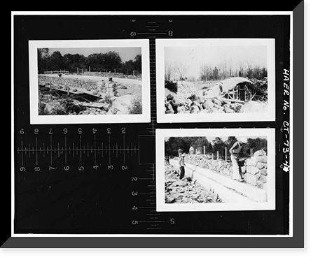 Merritt Parkway, Guinea Road Bridge, Spanning Merritt Parkway, Stamford, Fairfield County, CT - 4 Classic, Vintage Print