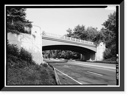 Merritt Parkway, Clinton Avenue/North Clinton Avenue Bridge, Spanning Merritt Parkway, Westport, Fairfield County, CT, Historic Print