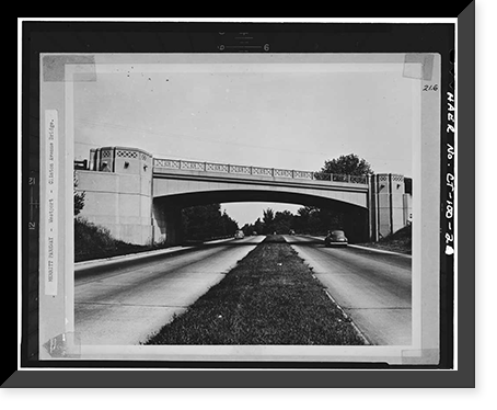 Merritt Parkway, Clinton Avenue/North Clinton Avenue Bridge, Spanning Merritt Parkway, Westport, Fairfield County, CT - 2, Antique Wall Art