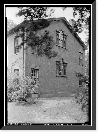 Major General Solomon Cowles House, Main Street, Farmington, Hartford County, CT - 3, Antique Print
