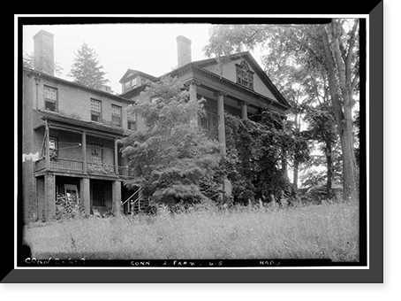 Major General Solomon Cowles House, Main Street, Farmington, Hartford County, CT - 5, Historic Print