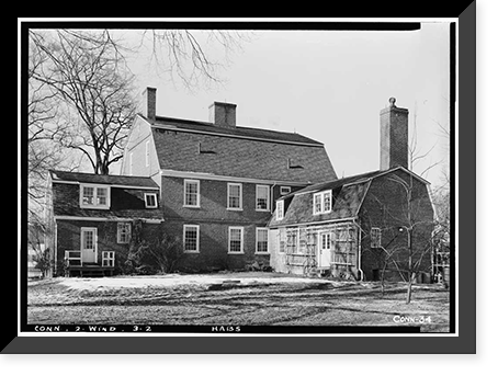 Historic Framed Print, Hezekiah Chaffee House, 108 Palisado Avenue, Windsor, Hartford County, CT - 2,  17-7/8" x 21-7/8"