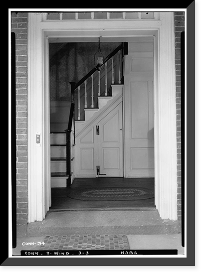 Historic Framed Print, Hezekiah Chaffee House, 108 Palisado Avenue, Windsor, Hartford County, CT - 3,  17-7/8" x 21-7/8"