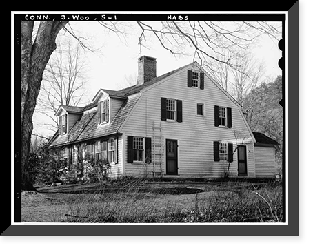 Dr. Webb House, Woodbury, Litchfield County, CT, Antique Print