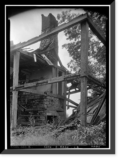 Tolman House (Ruins), North Branford, New Haven County, CT - 2, Historic Print