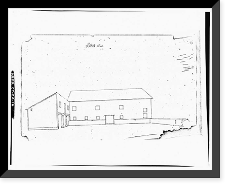 Historic Framed Print, Eli Whitney Armory, Barn, Whitney Avenue, Hamden, New Haven County, CT - 16,  17-7/8" x 21-7/8"