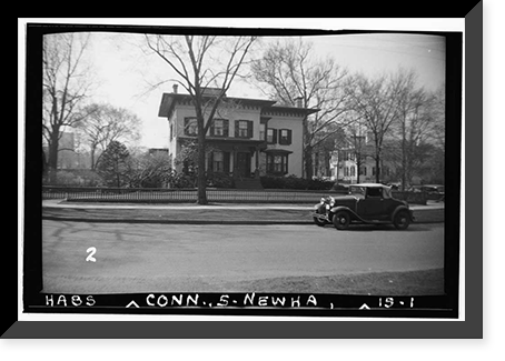 Historic Framed Print, James Dwight Dana House, 24 Hillhouse Avenue, New Haven, New Haven County, CT - 8,  17-7/8" x 21-7/8"